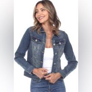 Aeropostale Vintage-Style Distressted Cropped Blue Wash Denim Jean Jacket XS